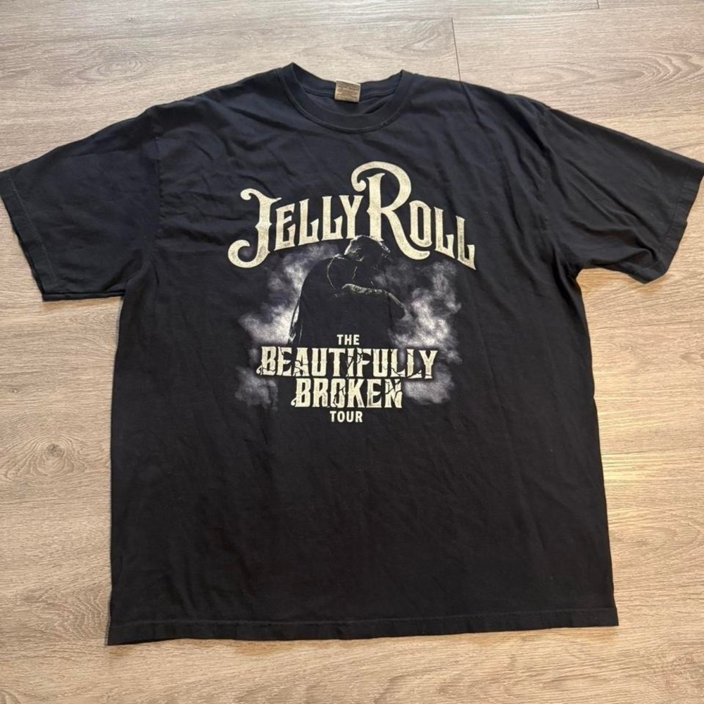 Jelly Roll Beautifully Broken Tour Shirt 3XL Comfort Colors Concert Tee 2024